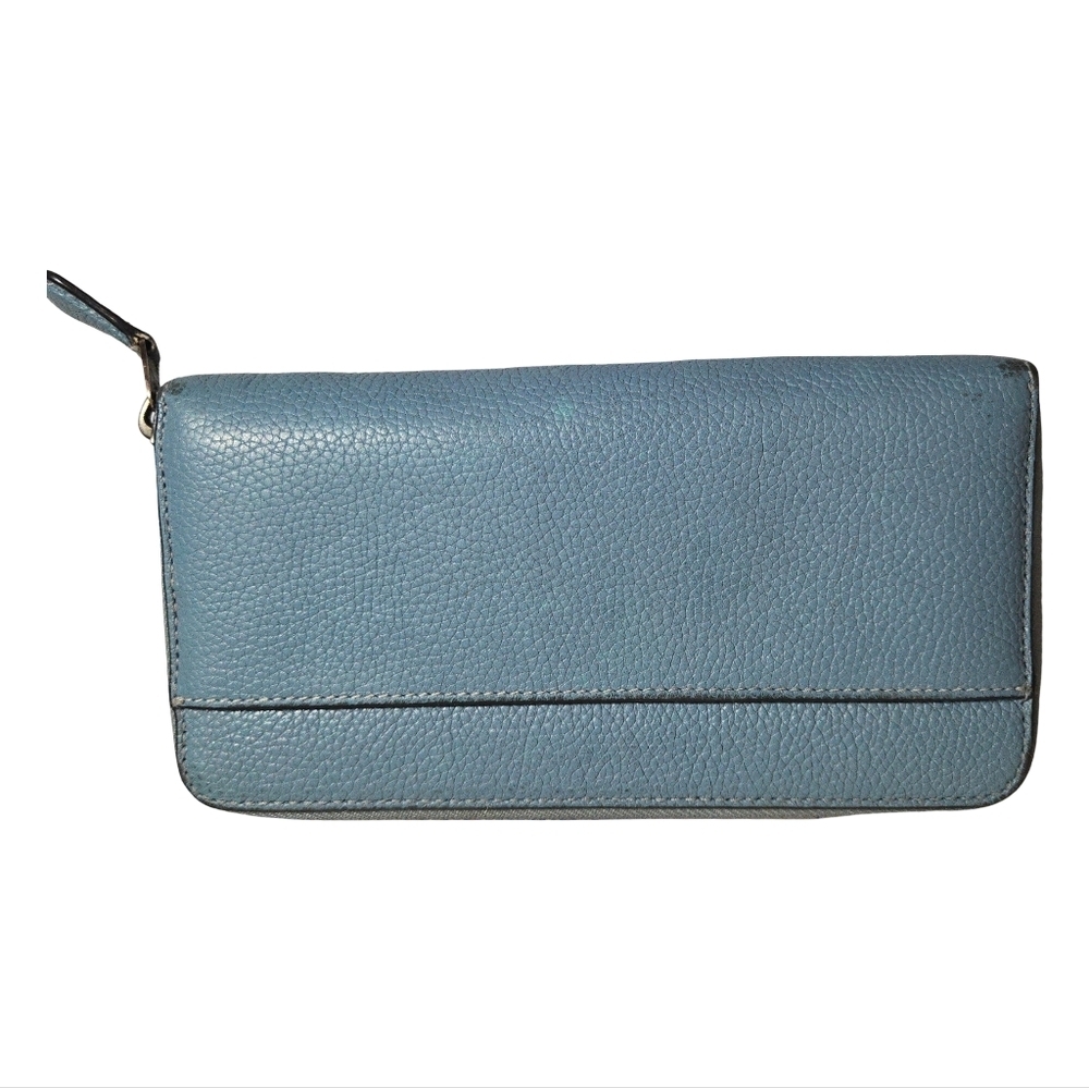 Coach Sky Blue Leather Wallet - Picture 2 of 5